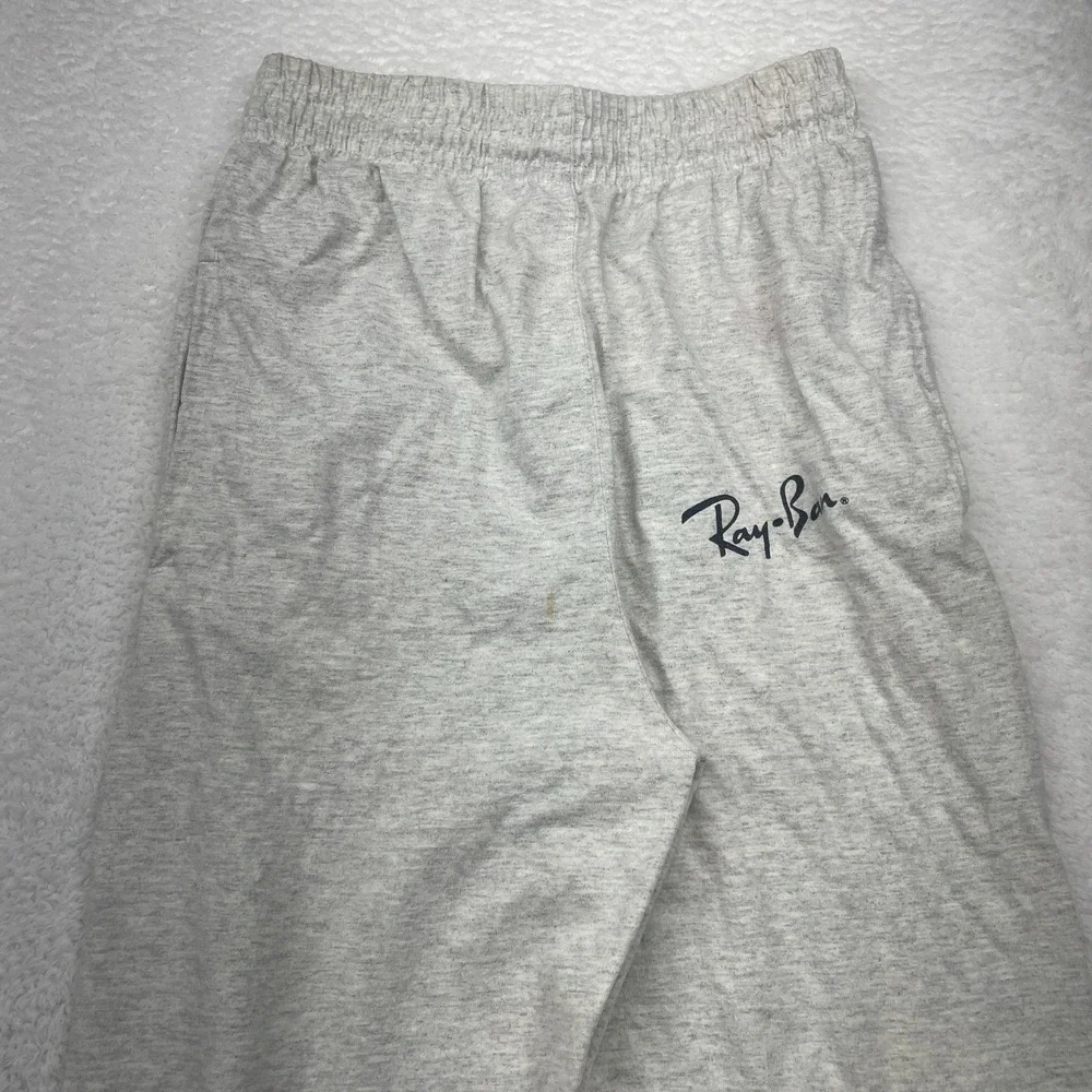 Vintage Ray Ban‎ Sweatpants Joggers Gray Men's Timeout Made In USA Size Medium